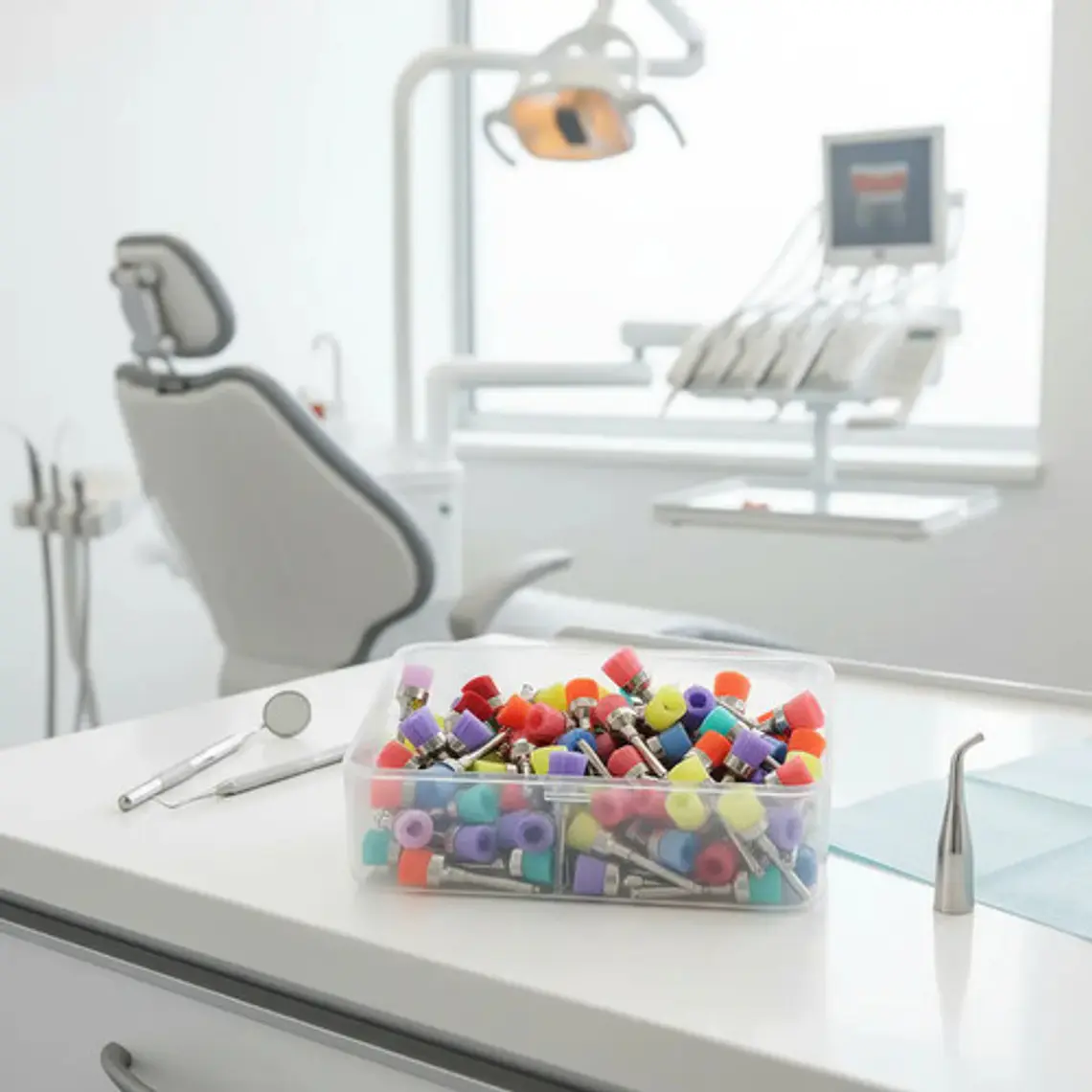 Pack 100 Escobillas Profilaxis Dental Colores En Caja / Flex 2