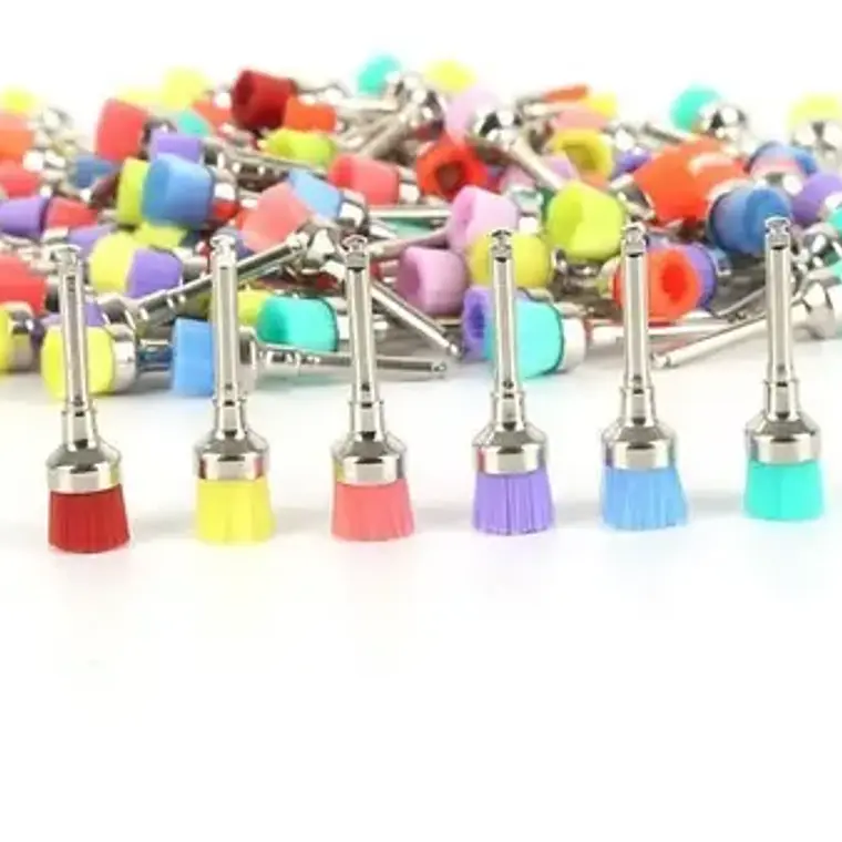 Pack 100 Escobillas Profilaxis Dental Colores En Caja / Flex 6