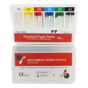 Conos De Papel Absorbente Para Endodoncia 0.2 Taper 15 Al 40