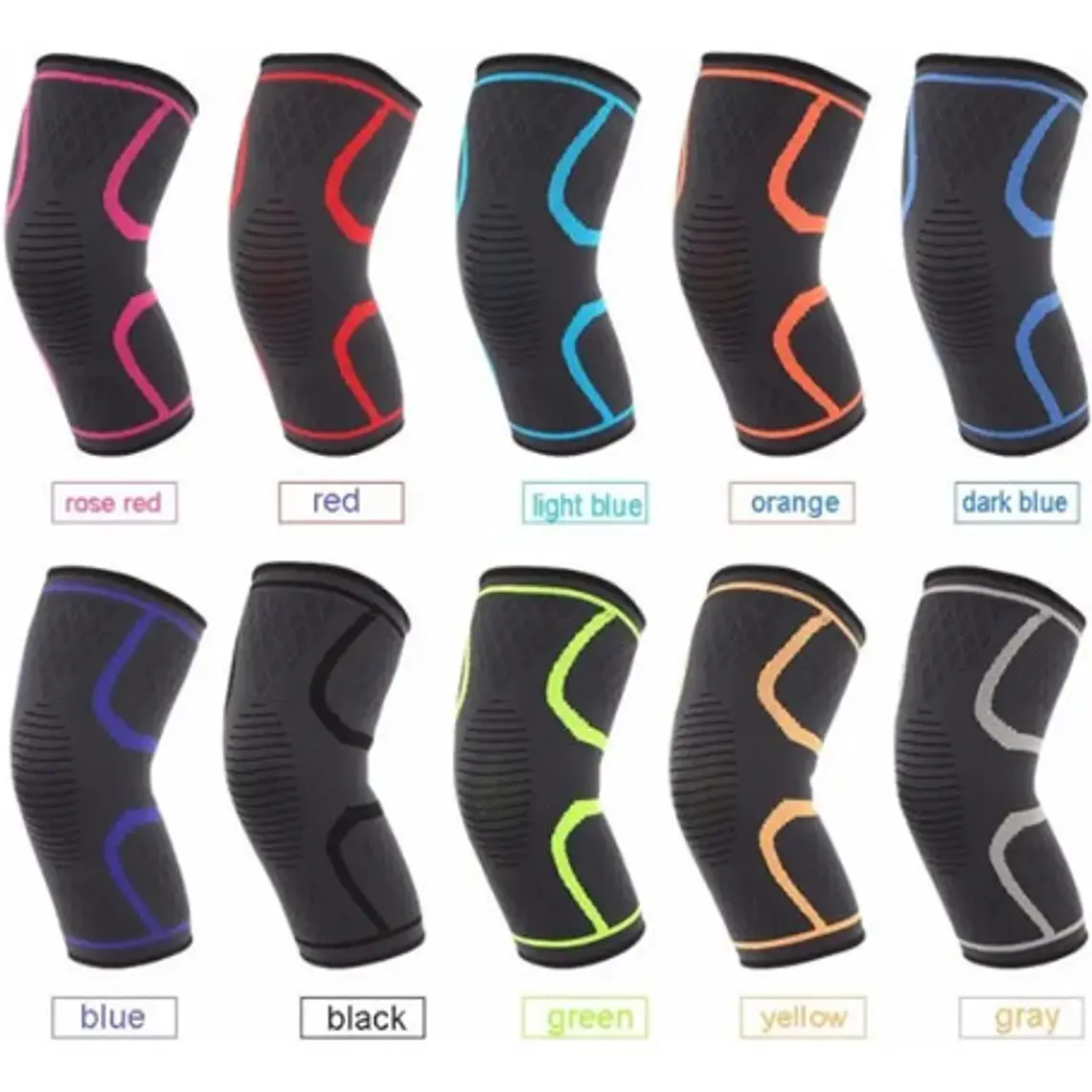 Rodillera Deportiva Elástica Correr Deportes Protección 1par 3