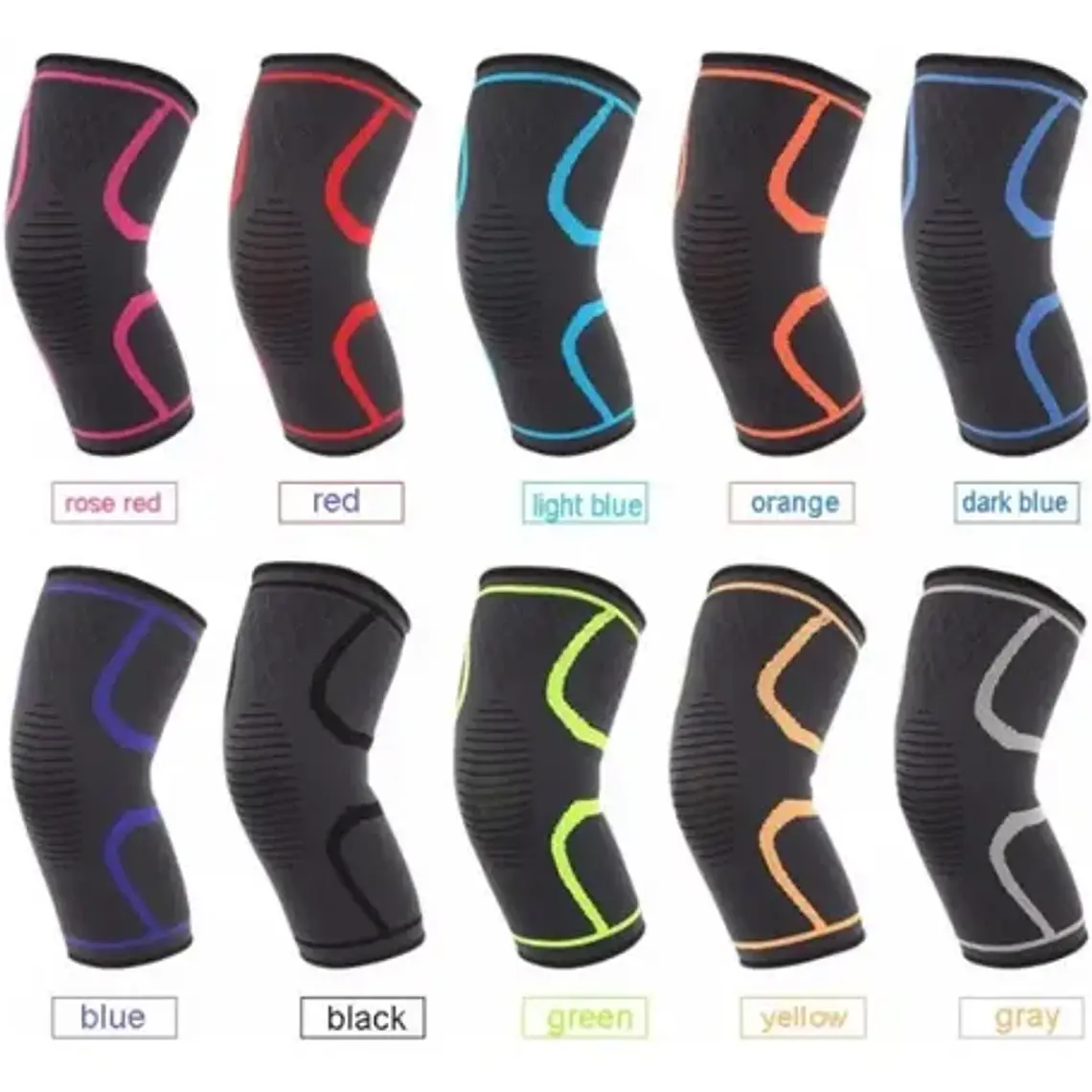 Rodillera Deportiva Elástica Correr Deportes Protección 1par 9