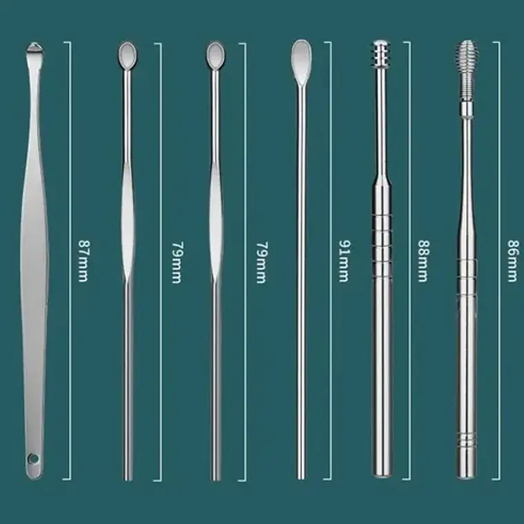 Set Herramientas X 6 Para Remoción Cerumen Oídos Santiago 4