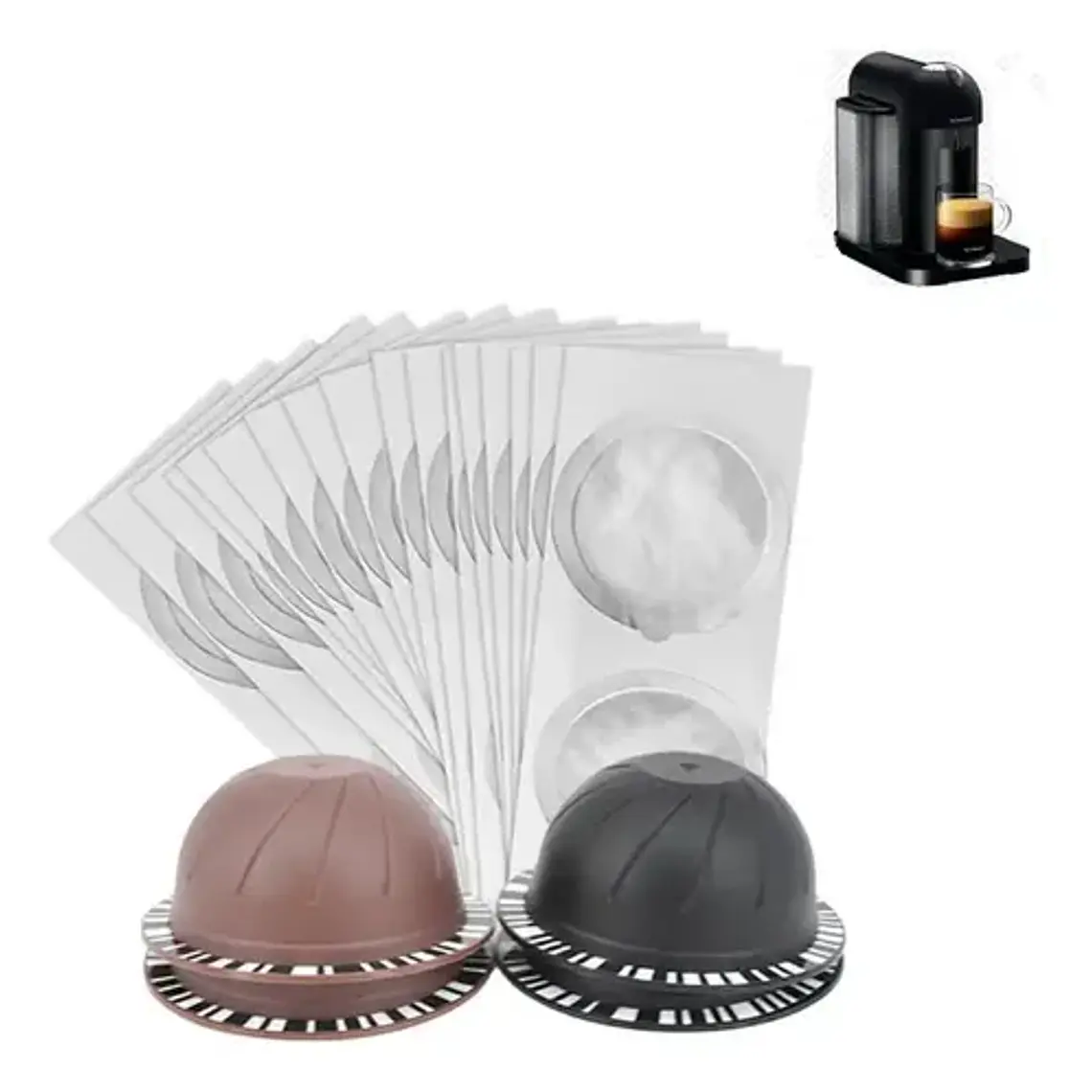 Set 4 Cápsulas Reutilizable Plástica Para Nespresso Vertuo 1