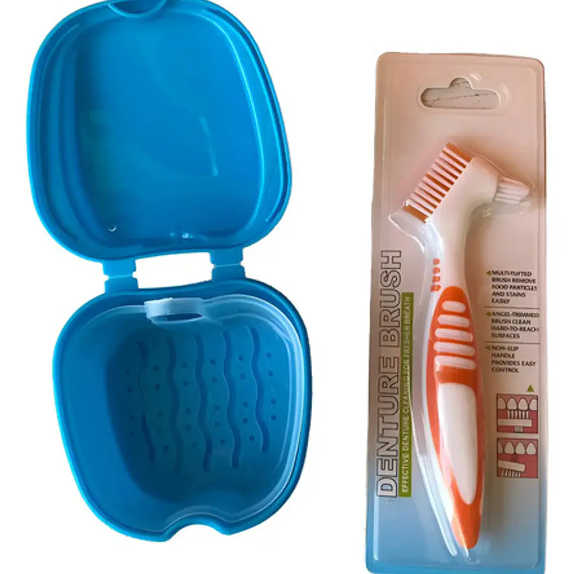 Cepillo Protesis Dental + Caja Para Guardar Protesis Stgo. 1