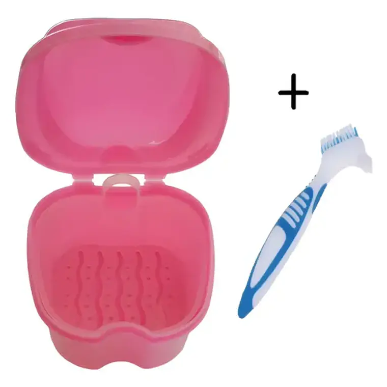Cepillo Protesis Dental + Caja Para Guardar Protesis Stgo. 3