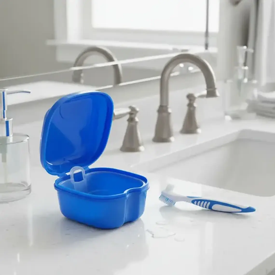 Cepillo Protesis Dental + Caja Para Guardar Protesis Stgo. 7