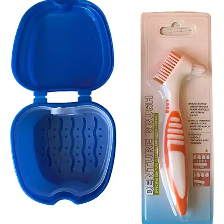 Cepillo Protesis Dental + Caja Para Guardar Protesis Stgo. 11