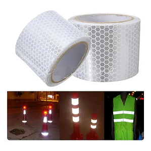 Pack 3 Rollos Tiras Reflectantes Seguridad Calidad 5x100cm