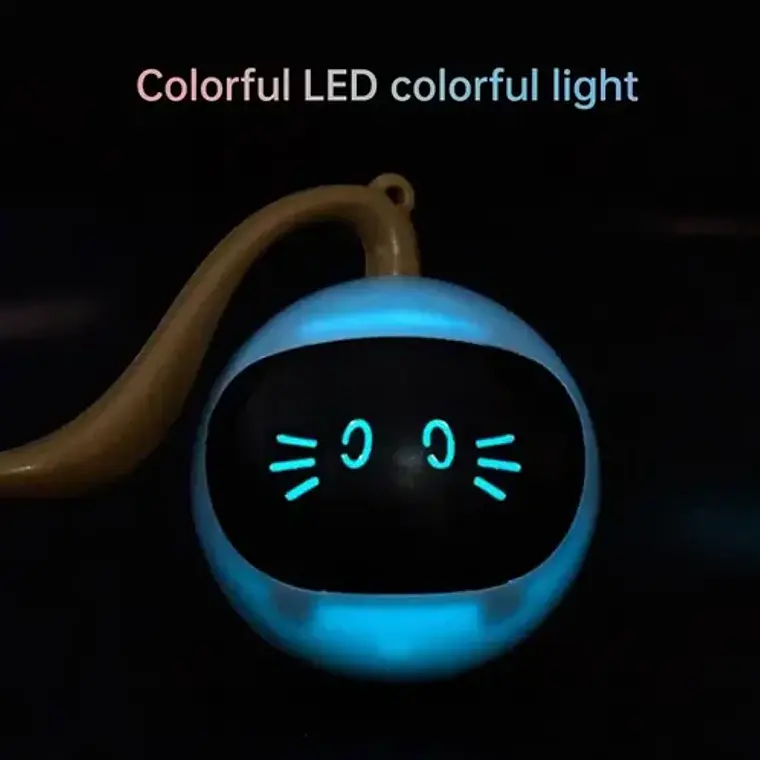 Bola Robot Juguete Gato Eléctrico Interactivo Inteligent Usb Blanco 4