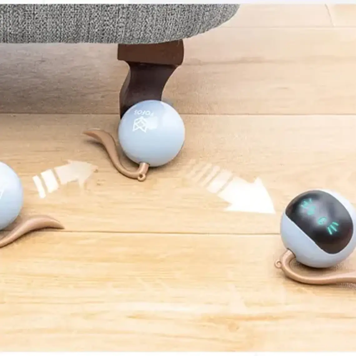 Bola Robot Juguete Gato Eléctrico Interactivo Inteligent Usb Blanco 7