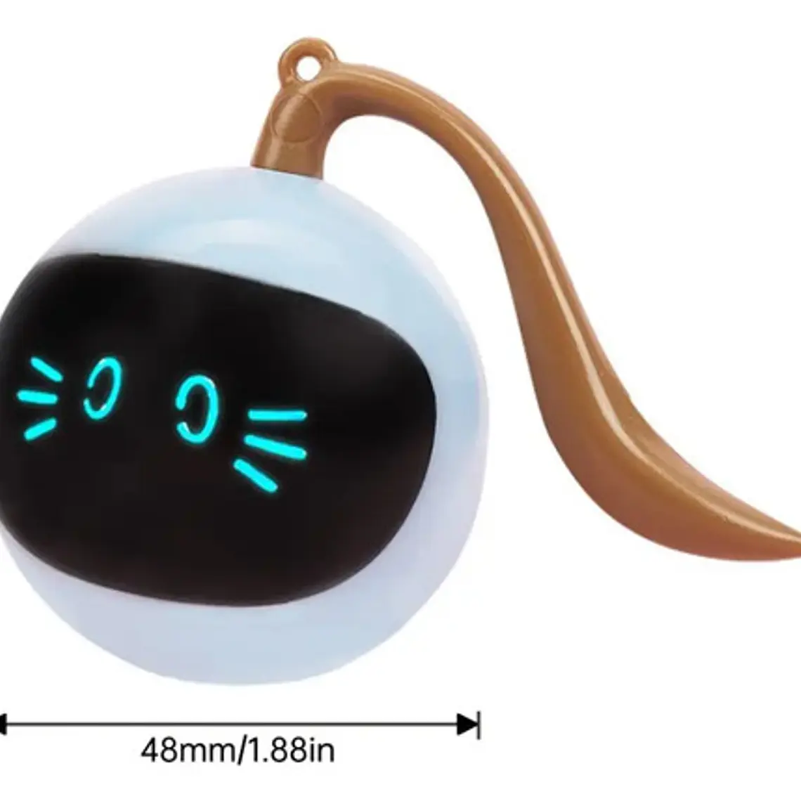 Bola Robot Juguete Gato Eléctrico Interactivo Inteligent Usb Blanco 8