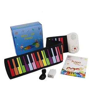 Teclado Roll Colores Recargable Piano Musical Flexible Arcoíris
