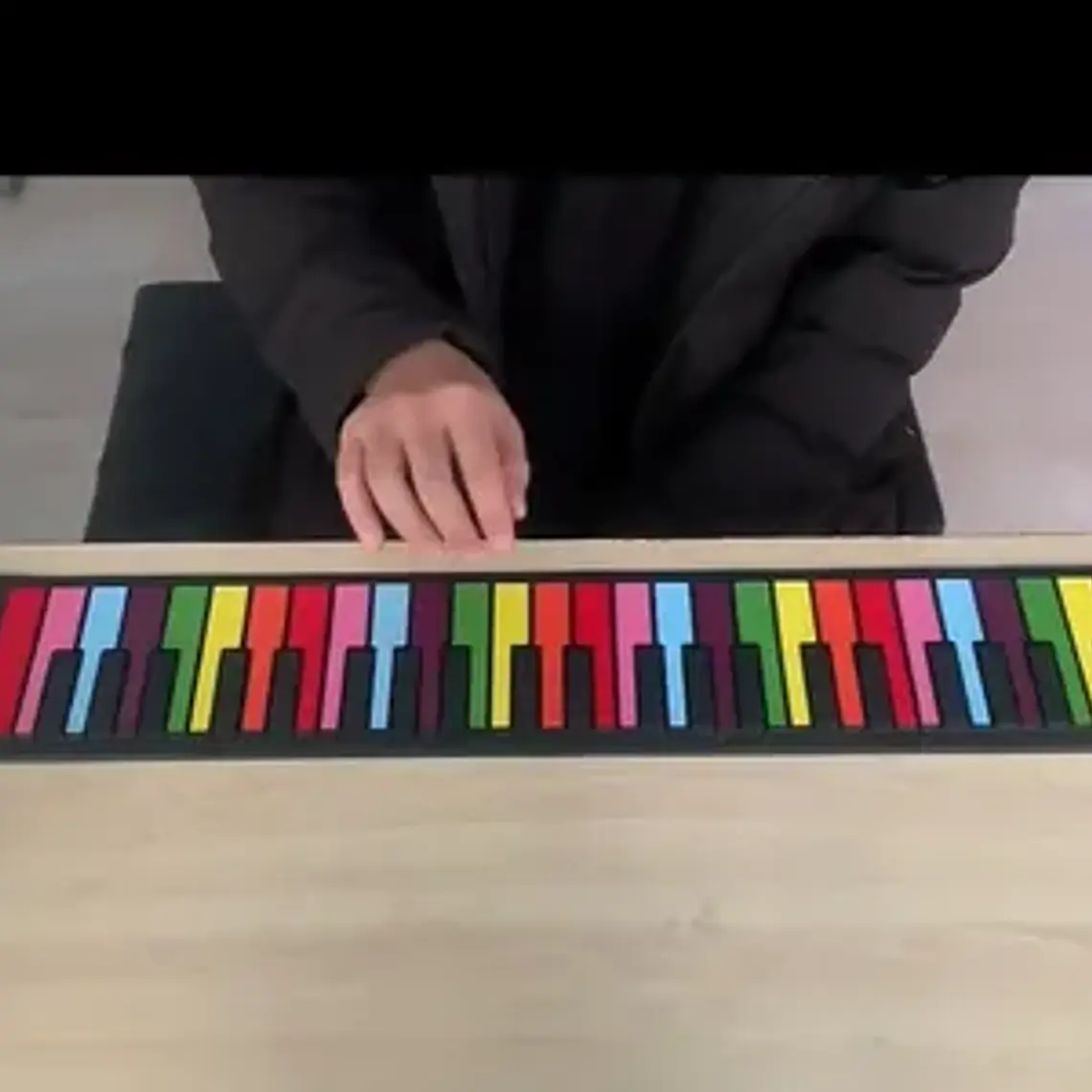 Teclado Roll Colores Recargable Piano Musical Flexible Arcoíris 6