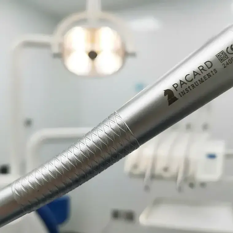 Turbina Dental Push Midwest Pacard Plateado 4