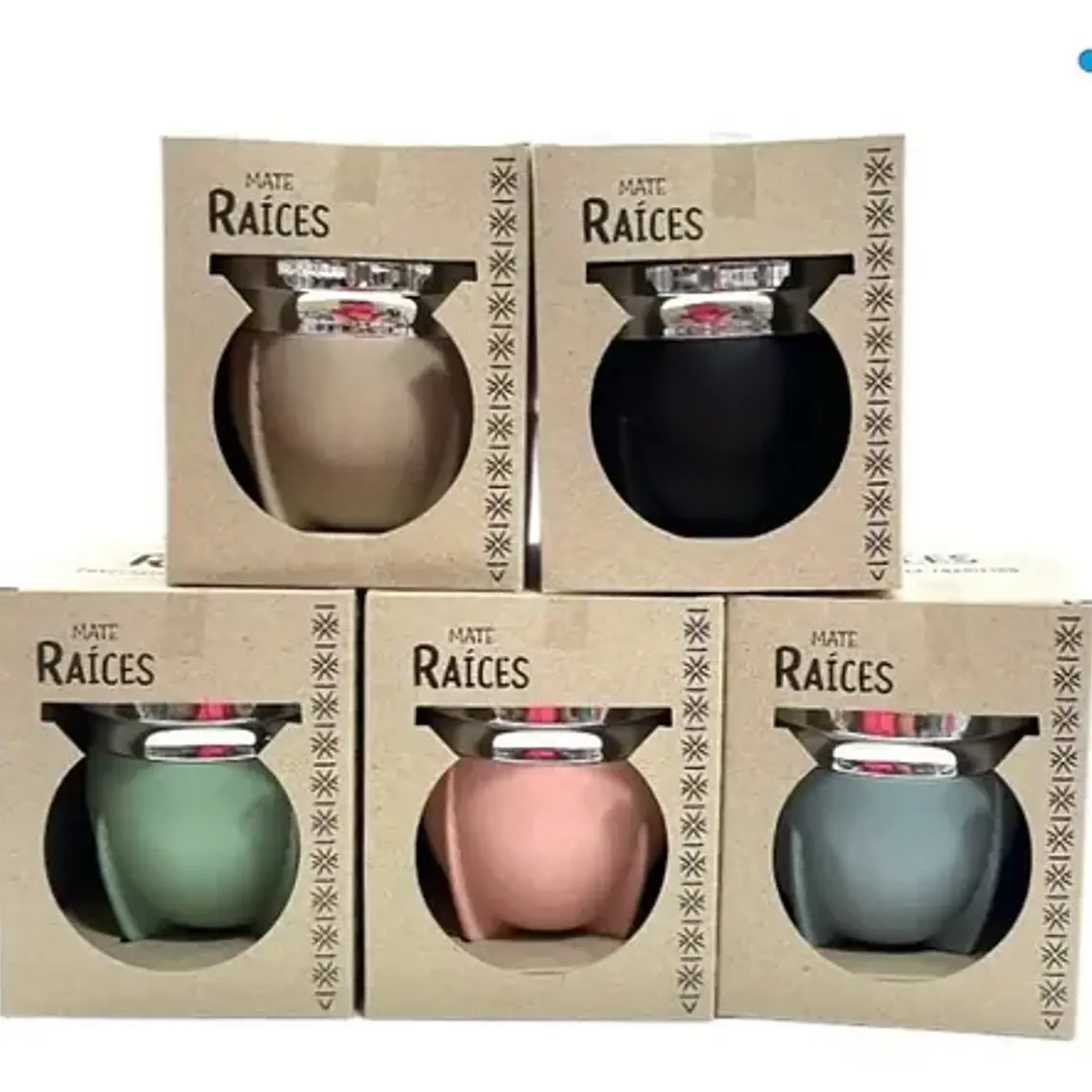 Mate Marca Raíces Térmico Pack Con Bombilla Y Caja Calidad 2
