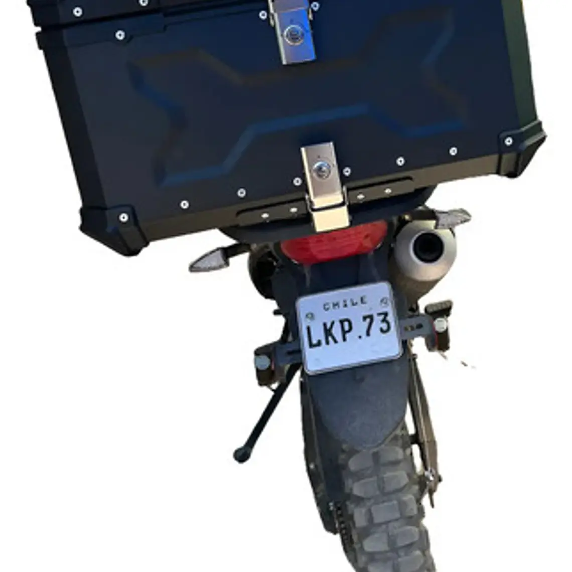 Maleta Top Case Aluminio Moto 55 L, Black X-series Calidad 4
