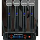 Micrófonos Inalámbricos Profesionales Karaoke Kit 4 Canalesuhf Receptor Alta Calidad Para Eventos Y Karaoke Negro - Miniatura 3