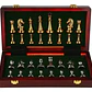 Tablero Ajedrez Deluxe Piezas Metálicas Doradas Y Plateadas - Miniatura 1
