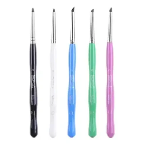 Pack 5 Pinceles De Silicona Para Composite Dental Premium