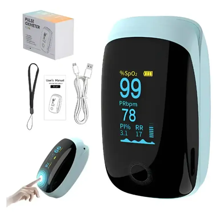 Oximetro De Pulso Usb Recargable Unico Oled El Mejor Stgo 19