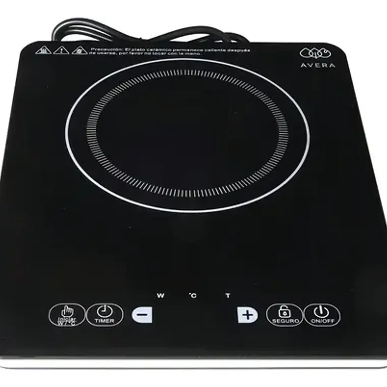 Encimera Con Alimentación Eléctrica - Avera Piv1 Color Negro - 1 Hornalla 2