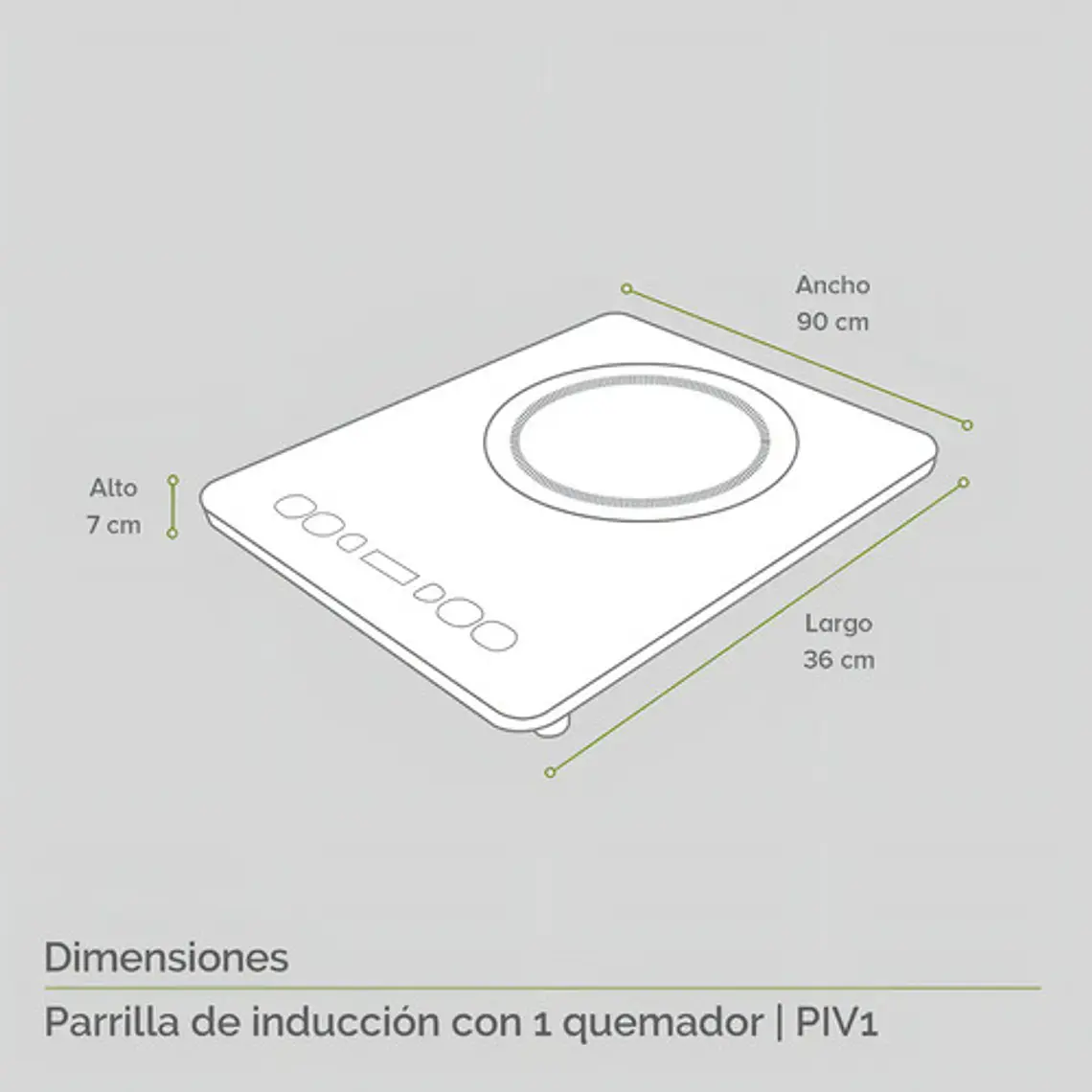 Encimera Con Alimentación Eléctrica - Avera Piv1 Color Negro - 1 Hornalla 9