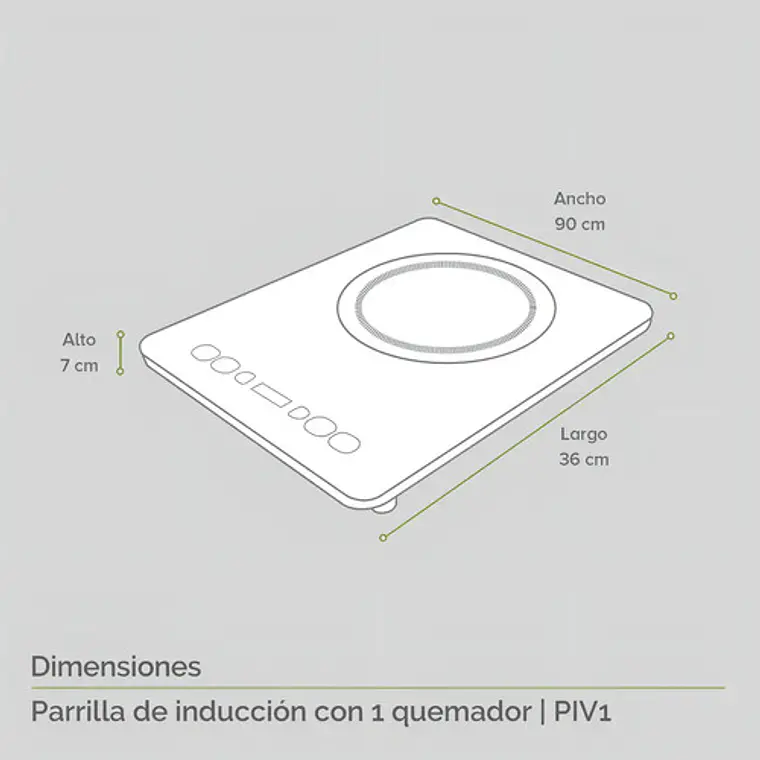 Encimera Con Alimentación Eléctrica - Avera Piv1 Color Negro - 1 Hornalla 9