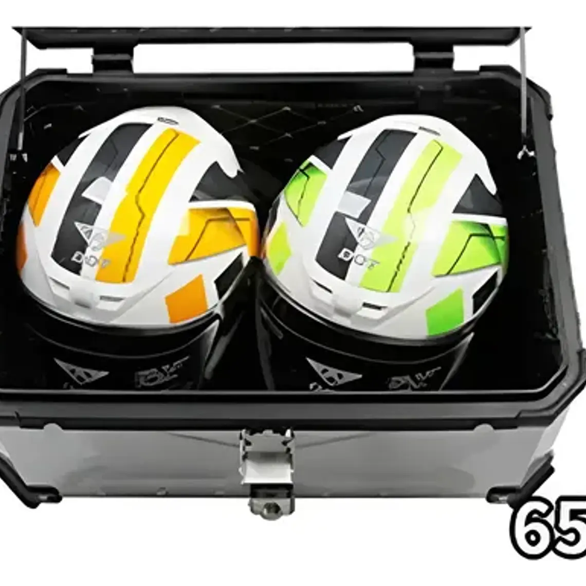 Maleta Top Case Aluminio Moto 65l Xxl Calidad 2 Cascos! 6
