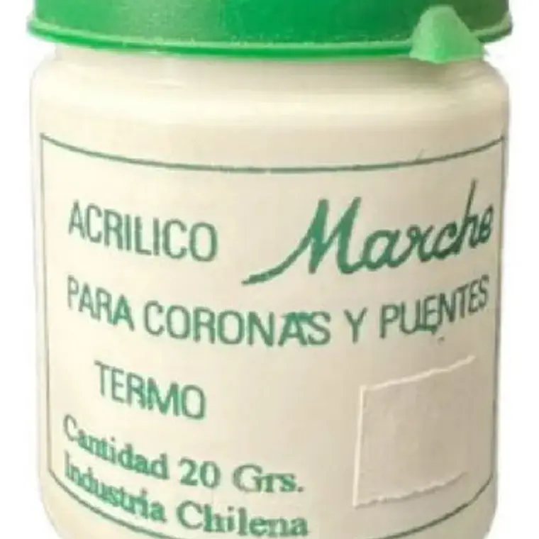 Acrílico Termocurado Coronas Y Puentes Marché 20 Grs. 4