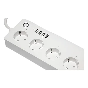 Alargador 4 Tomas Con Wifi / App Tuya / Alexa / Google Home Blanco