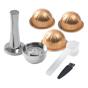 Set Xl Cápsula Vertuo Pop Next Acero Reutilizable 3 Medidas