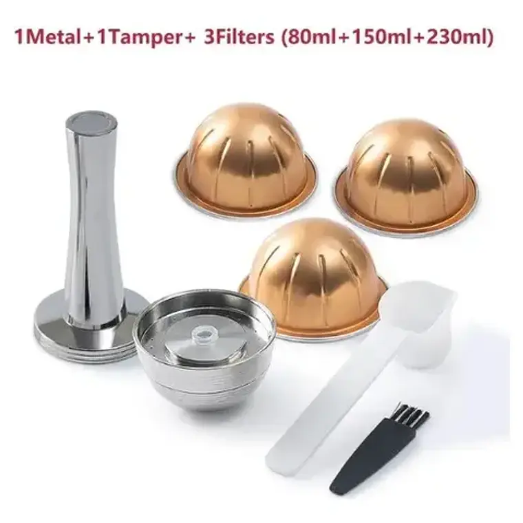 Set Xl Cápsula Vertuo Pop Next Acero Reutilizable 3 Medidas 2