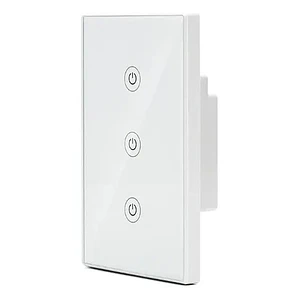 Interruptor De Pared Wifi Touch 3 Canales Alexa Google Color Blanco