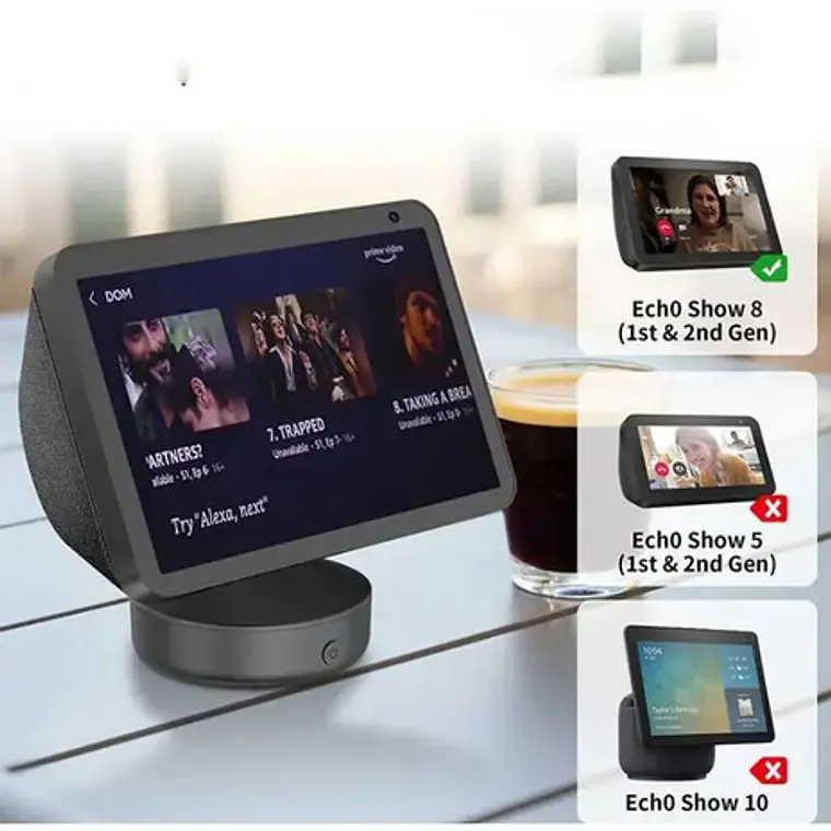 Base Inalámbrica Recargable Compatible Alexa Echo Show 8 7