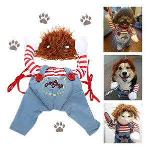 Disfraz Chucky Perros Gatos Halloween Tamaños
