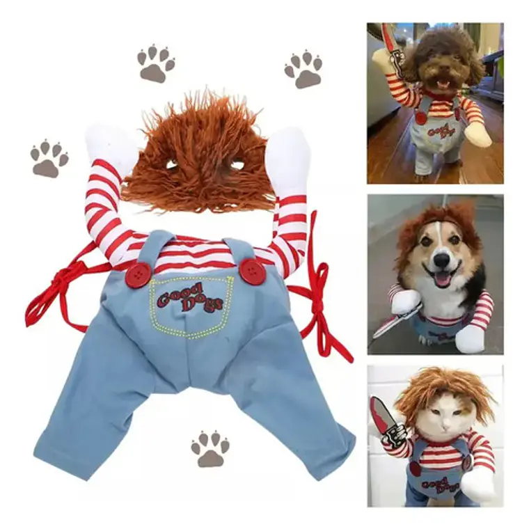 Disfraz Chucky Perros Gatos Halloween Tamaños 17