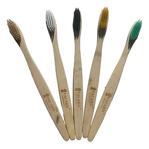 Pack Cepillos De Dientes De Bambú Ecológico 10u Calidad Stgo
