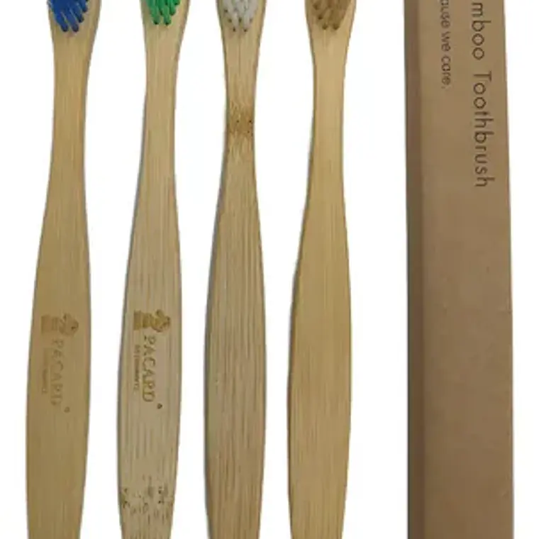 Pack Cepillos De Dientes De Bambú Ecológico 10u Calidad Stgo 14