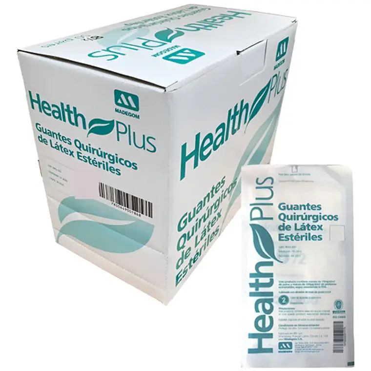 Guantes Quirúrgicos Health Plus Estéril Sin Polvo 50 Pares 1