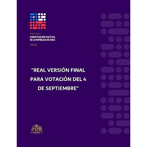 Nueva Constitución Para Chile 2022 Final + Regalos Santiago