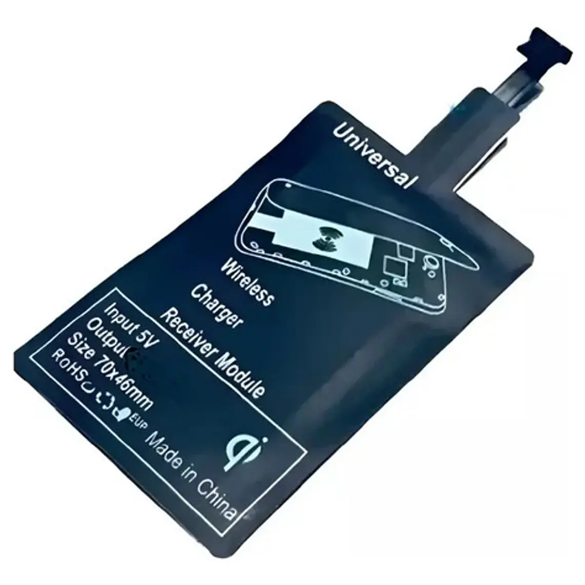 Receptor De Carga Magnetica Lámina Qi Salida Micro Usb 1