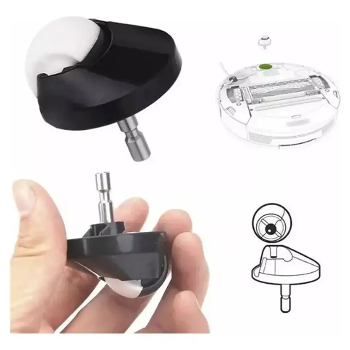 Kit Ruedas Para Robot Irobot Roomba S. 500 600 700 800 900 7