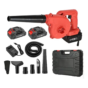Soplador Multiuso Premium Recargable 2 Baterías Y Maletín Rojo