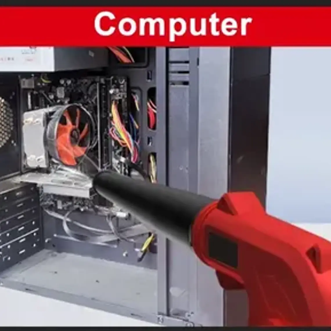 Soplador Multiuso Premium Recargable 2 Baterías Y Maletín Rojo 5