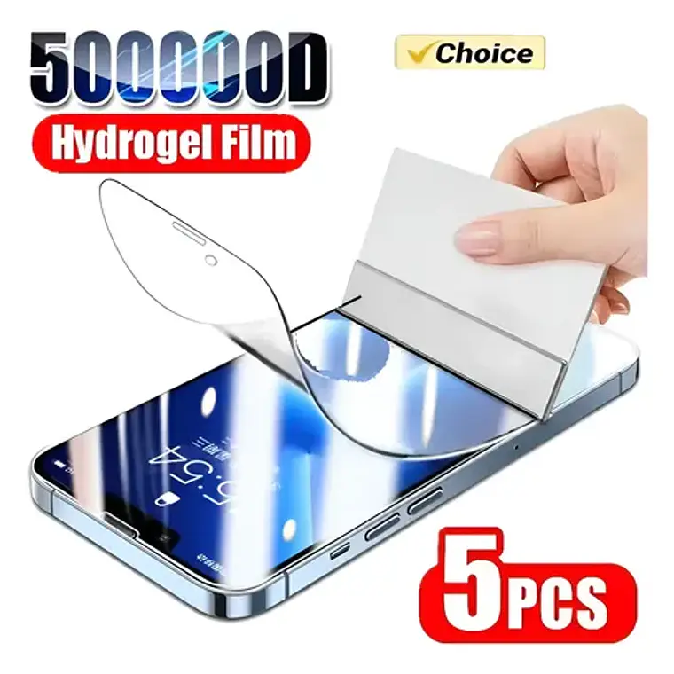 Pack 5 Láminas Hidrogel Para iPhone Modelos 2