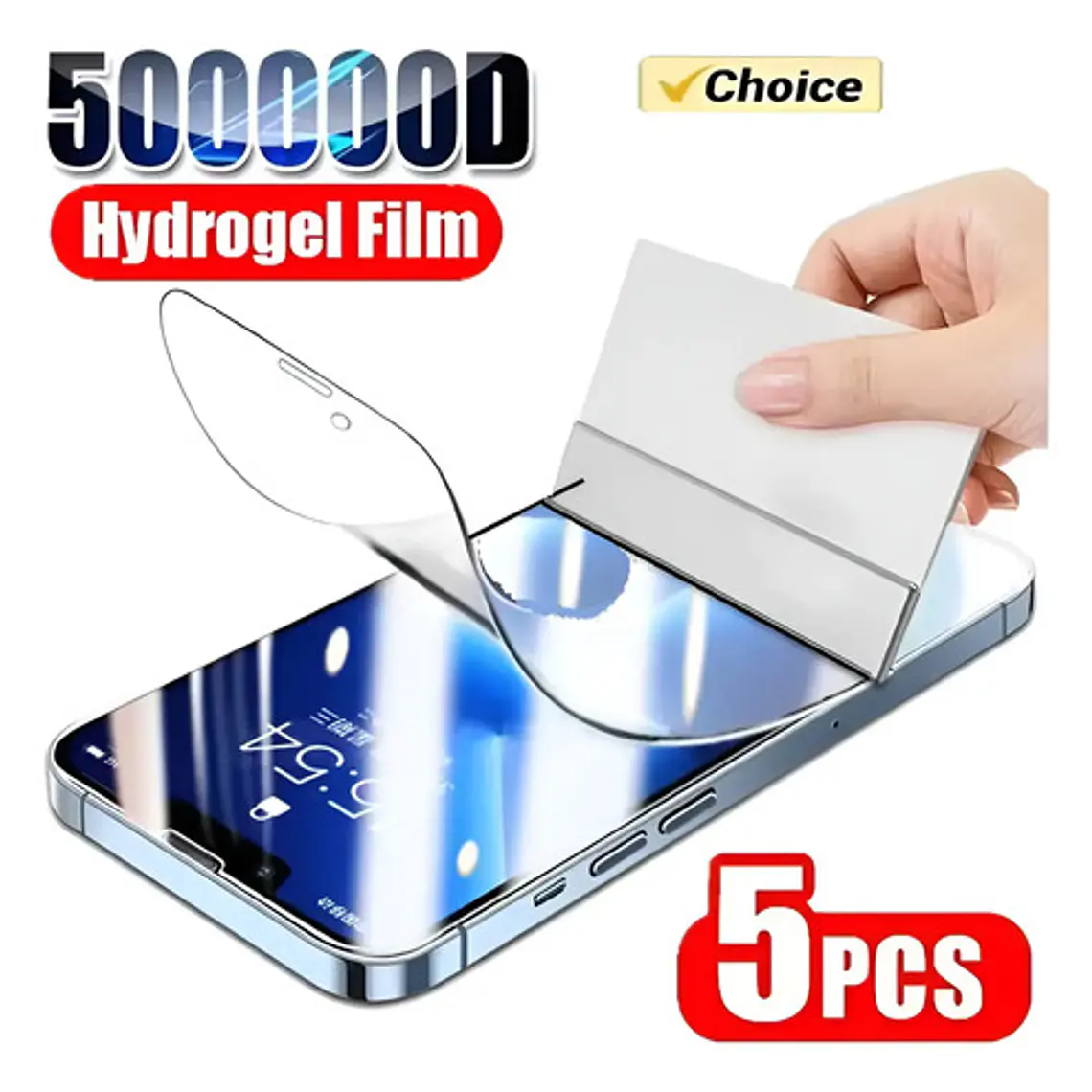 Pack 5 Láminas Hidrogel Para iPhone Modelos 12