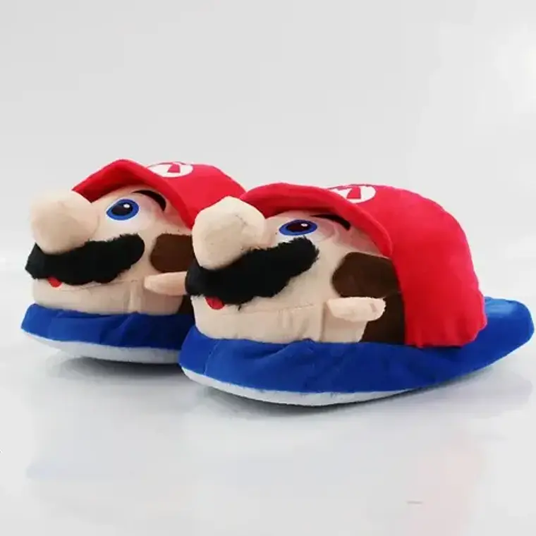 Pantuflas Super Mario Bros O Luigi Cómodas Unisex 2