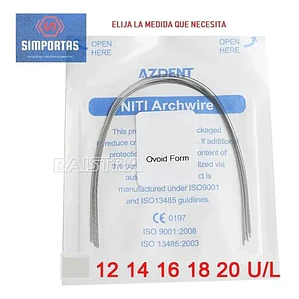Arco Ortodoncia Niti Superelastic Redondo 10u/sobre Santiago