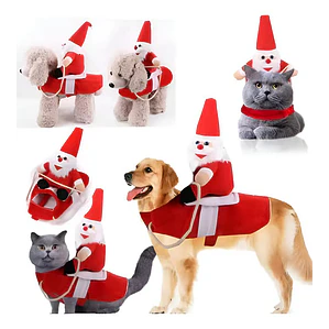 Disfraz Perros Gatos Santa Montado Navidad Calidad Tamaños