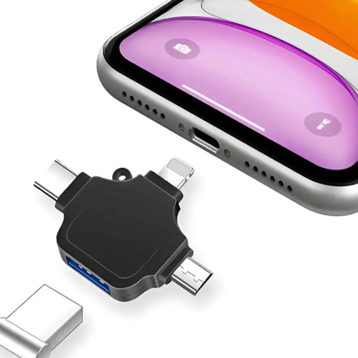 Adaptador Usb A Tipo C Multifuncional Para iPhone Y Android 1